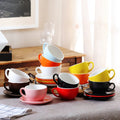 High-grade Ceramic Coffee Cups Coffee Cup Set Simple European Style Mug Cappuccino Flower Cups Latte