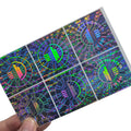Custom Printed Anti-Fake 3D Cube Overlay Transparent Silver Gold Hologram PVC Adhesive Sticker Original Design Original