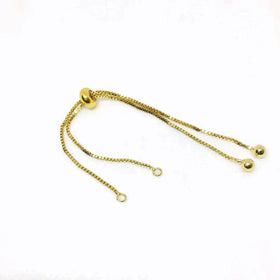 AA01570 Fashion Brass Adjustable Box Chain Bracelet Bolo Bracelet for Charms