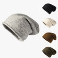 Custom Logo Winter Soft Warm Plain Blank Cuffed Wool Knit Slouchy Chunky Hat Skull Beanie Cap