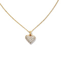 Fine Jewelry Valentine's Day Luxury 925 Silver Gold Plated Sweet Trendy Pave Zircon Unique Heart Pendant Necklaces for Women