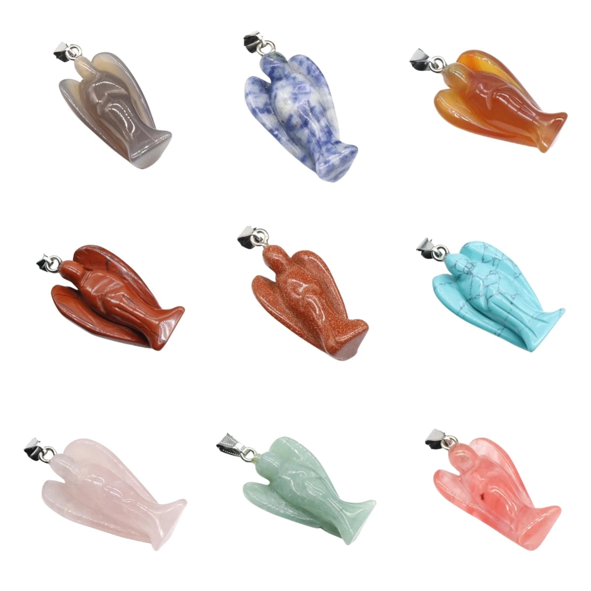 1.5 Foot Crystal Angel Pendant Natural Chakra Crystal DIY Gemstone Material Children's Day Gift Holiday Gift