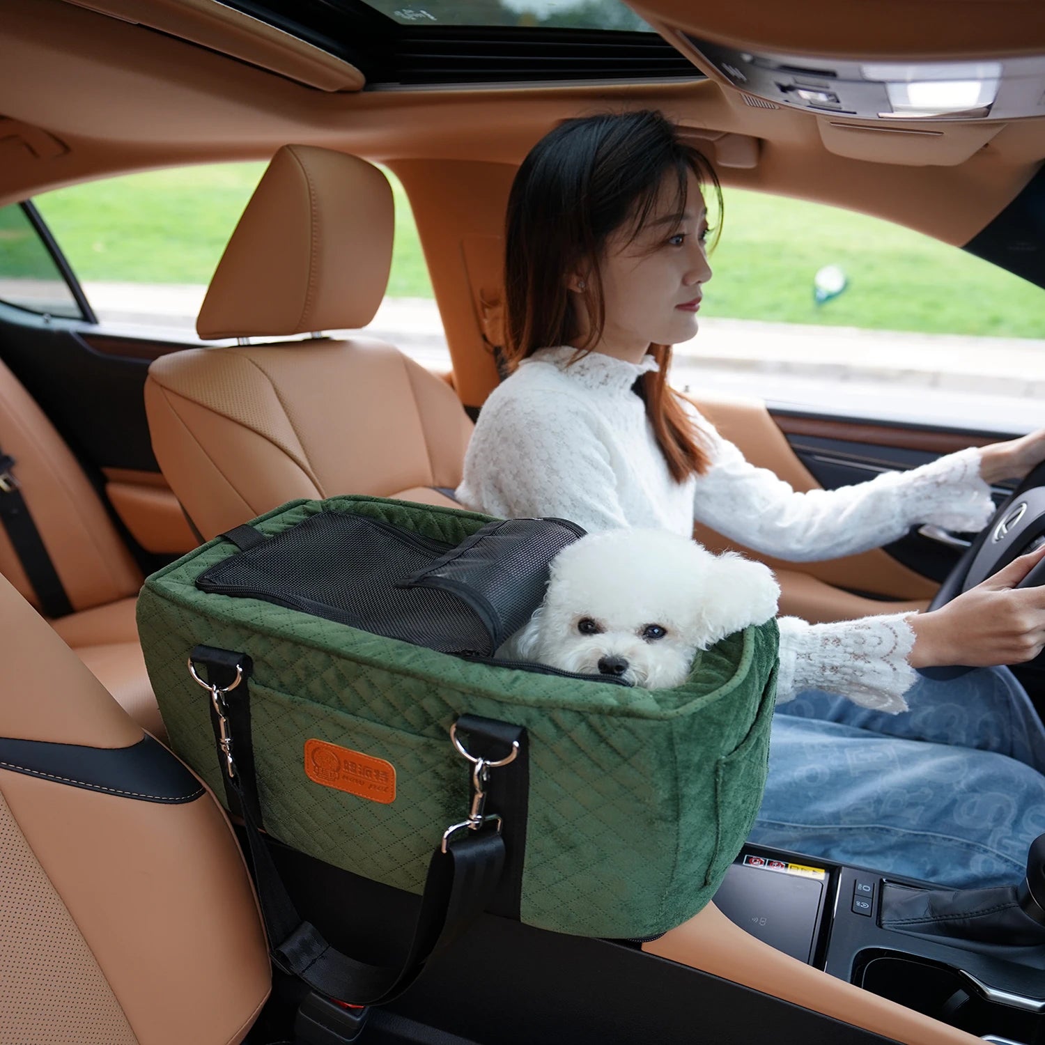 Solid Pattern Anti-Dirty Security Seat for Cars Handy Console Pet Gadget for Passenger Backseat Cover Nest Dog Mat for Car
