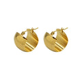 French Ball C-Type Earrings High-Quality Stainless Steel Gold Plated Hoop Earring Jewelry for Girls Tarnish Free Hypoallergenic
