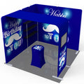 Exhibition Stand 10ftx10ft Curved Aluminum Frame Trade Show Display Booth Dye Sublimation Printing Exhibition Floor Customized