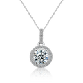 Jesus Lab Grown Diamond Necklace Full Round Diamond with IGI Certificates 18k White Gold Necklace