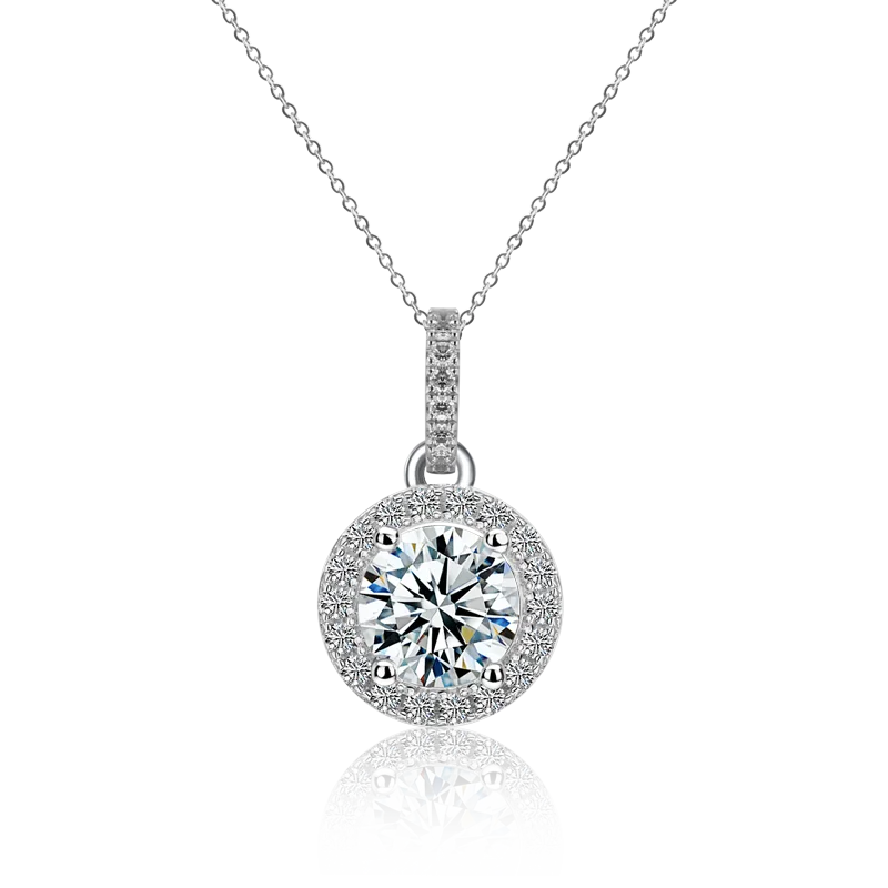 Jesus Lab Grown Diamond Necklace Full Round Diamond with IGI Certificates 18k White Gold Necklace