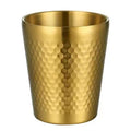 Hammered Custom Logo Korean Style Gold Silver 6oz 10oz 12oz 16oz Double Wall 18/8 Stainless Steel Dishwasher Safe Drinking Beer