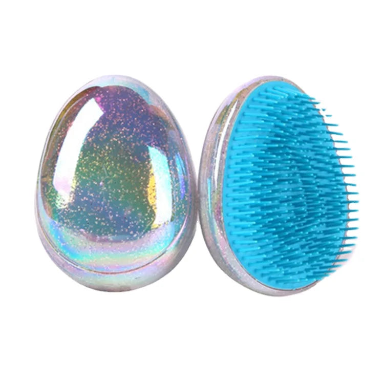 High Quality Child Egg Shape Custom Hair Brush Kid Stars Egg Hot Comb Hair Straightening Brush
