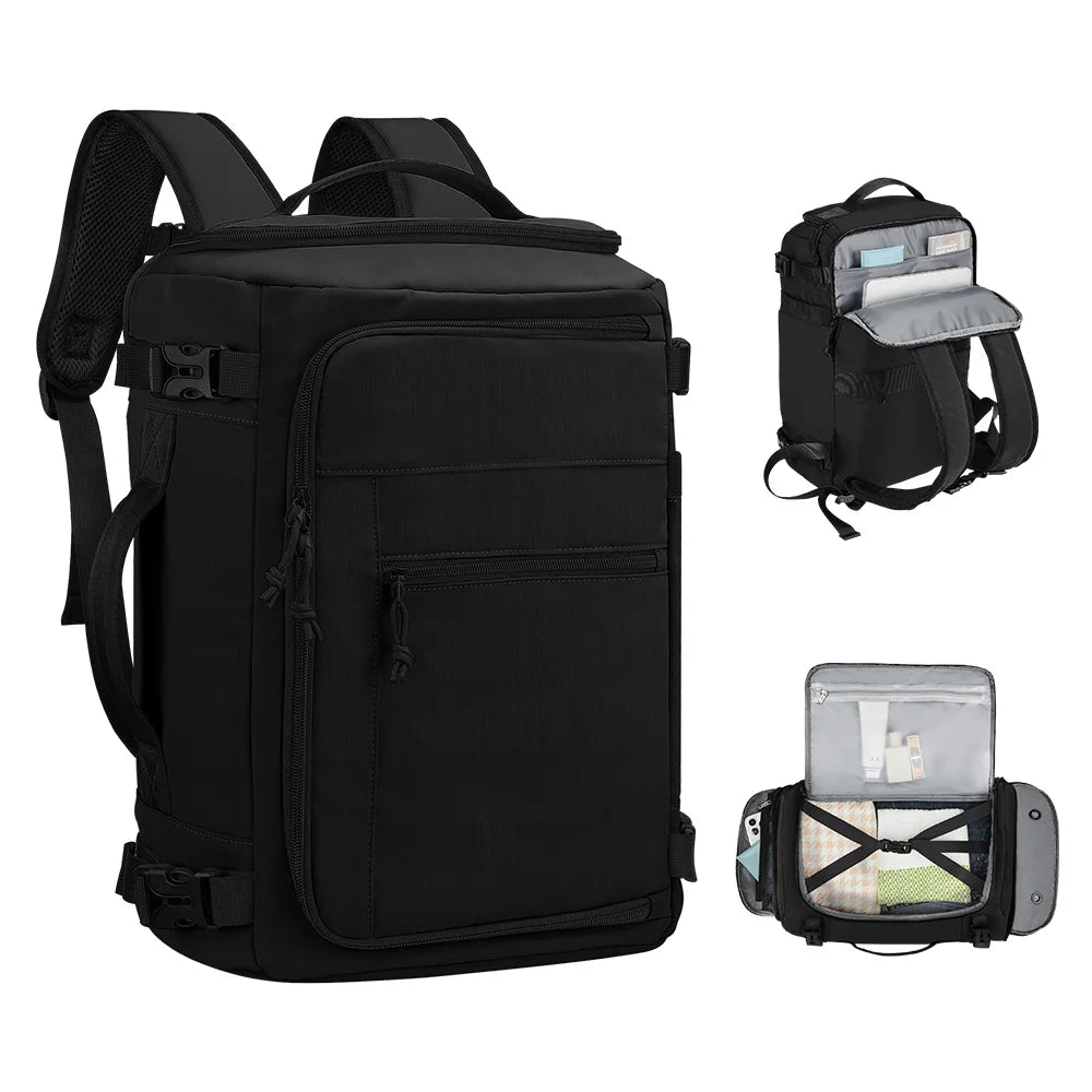 U.S Warehouse Multifunctional Large Capacity Hiking Black BackPack Lightweight Waterproof Outdoor Man Women Travel Backpack