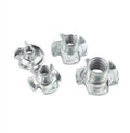 M5 Threaded Insert Nut with Four Claws Metric M6 Barrel Blind Pronged T Nuts for Furniture and Mining Applications