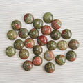 Huiying New Natural 14mm Round Unkaite Cabochon Loose Gemstone Crystals Wholesale Bulk Crafts