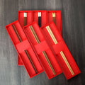 One Pair Wood Reusable Chopsticks with Red Box for Business Promotion