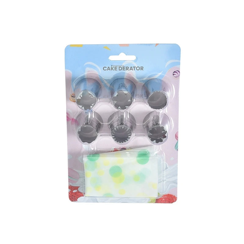 Stainless Steel Decorating Tip Wholesale Cream Glue Decorating Tip Set Biscuit Cake Decorating Bag