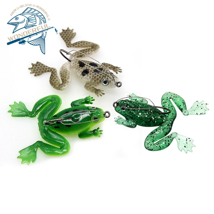 Hot-sell Best Pvc Colour Soft Frog Anti-hang Bottom Hollow Belly Lure Lure