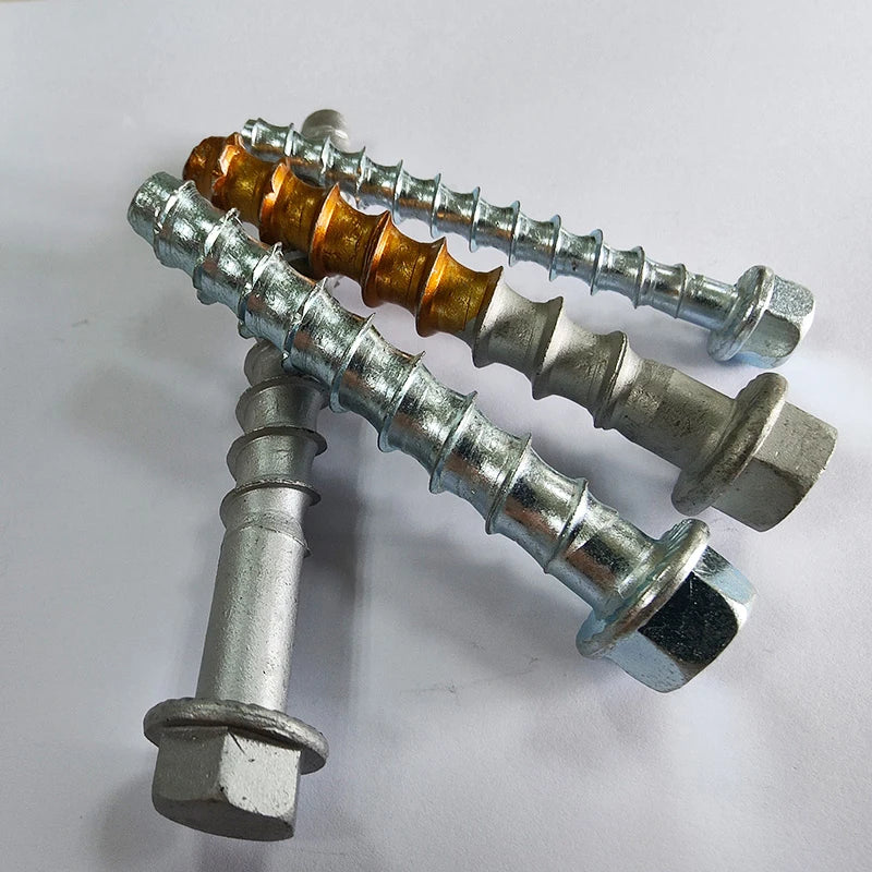 Large Mechanical Dacromet 110B Hot Dip Galvanizing Serrated Hex Flange Head Concrete Screw Anchor