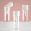Stock 150ml 200ml 300ml Round PET Plastic Transparent Cosmetic Jar Toner Lotion Attar Bottles with Pump Sprayer Sealing Type