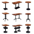 New Product Luxury Marble Restaurant Tables Cafe Metal Basesquare Quartz Bistro Marble Top Dining Table