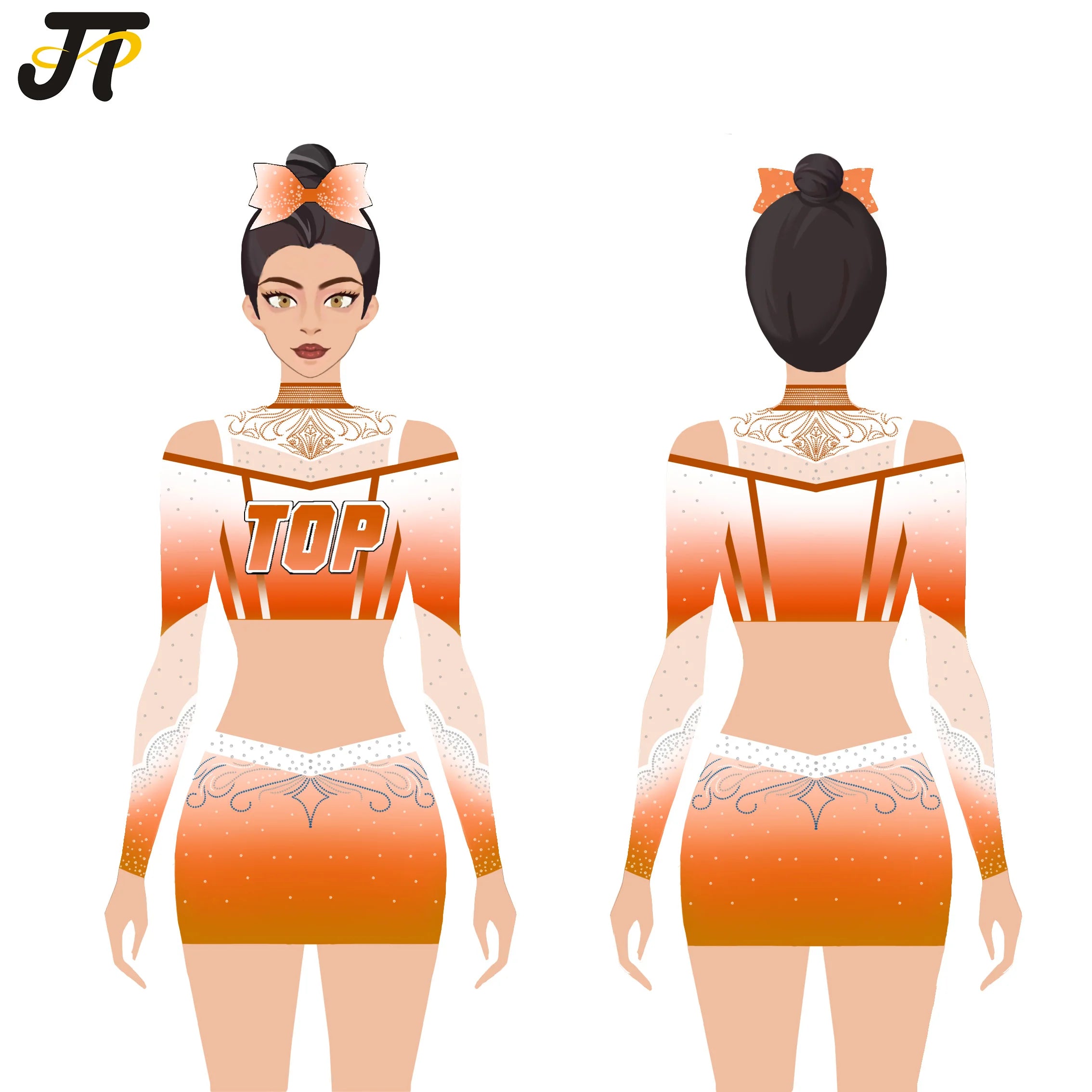Custom Sublimation Cheer Practice Wear Tracksuit OEM Design Kid Adult Cheerleading Uniforms Rhinestone Technique Girls' Sets