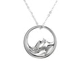 Sailing Wave Mountain Fine Jewelry Platinum Plated Pure S925 Sterling Silver Moissanite Diamond Pendant Necklace Women Couple