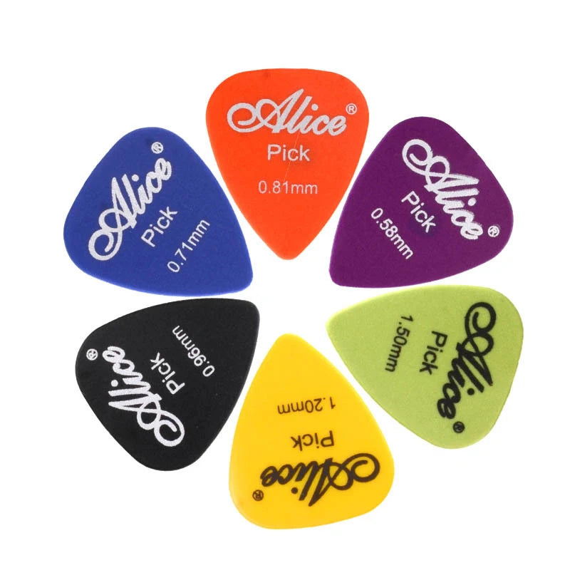 Alice Celluloid Guitar ABS Pick 0.46 0.71 0.81 0.96 1.2 1.5mm Wholesale Colorful
