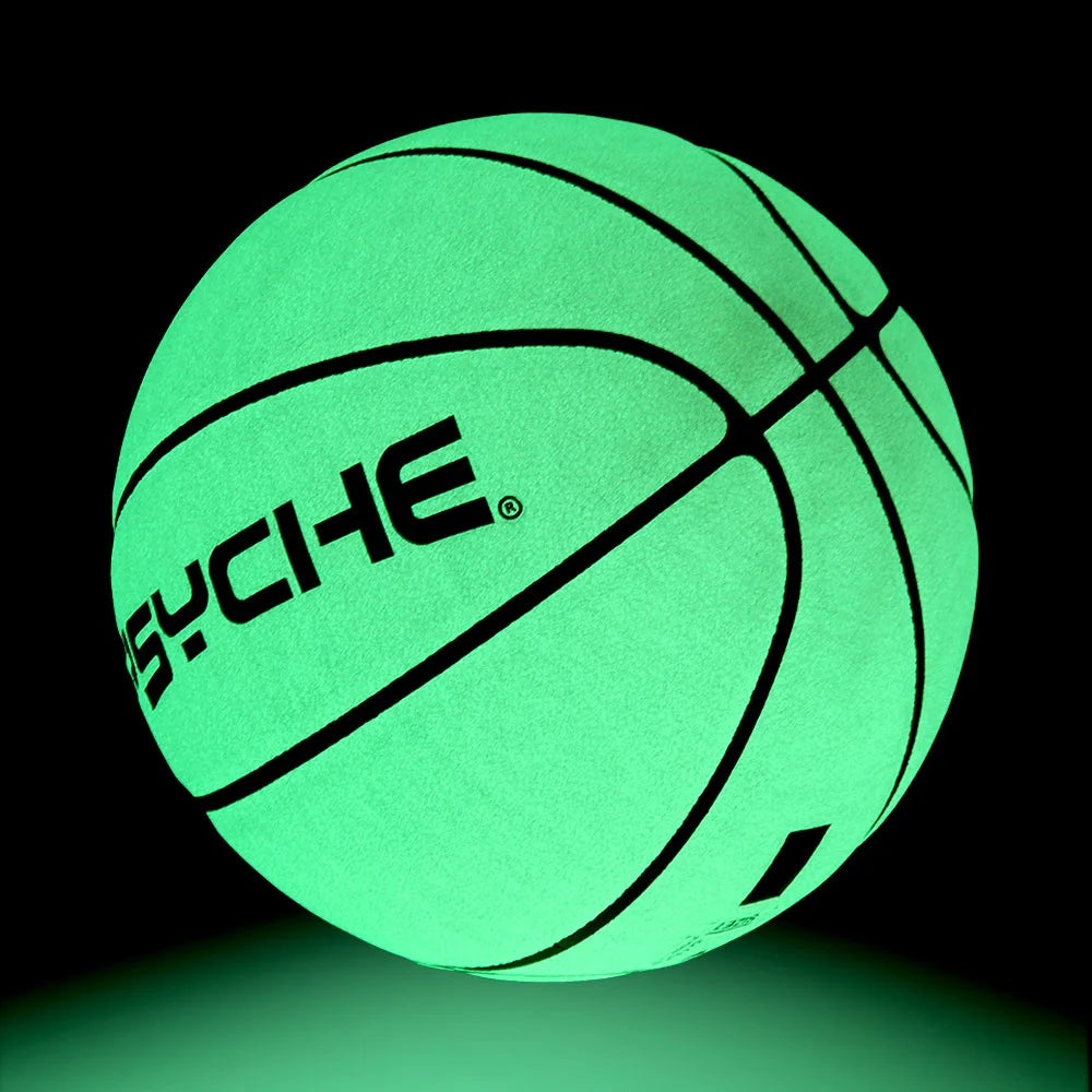 PSYCHE Glow in the Dark Custom Basketball Balls Luminous Basketballs Size 7 Leather Men Basketball