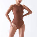 2026 Hot Sale Sleeveless Sexy Yoga Bodysuit Round Neck Jumpsuit for Sports Fitness OEM Service Plain Dyed Playsuits