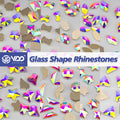 VDD 100Pcs Glass Shape Crystal Rhinestones Crystal AB Flatback Glitter Stones for DIY Crafts Nail Art Decorations SAB Series
