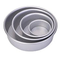 HY 2/4/5/6/7/8/9/10/12 Inches Anodized Aluminum Round Cake Baking Pan Set With Fixed Bottom Cake Tools Baking Molds