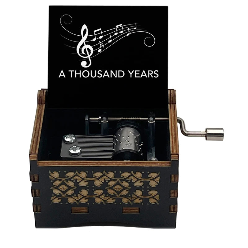 A Thousand Years Vampire Movie Hand Crank Wooden Wedding Romance Song Valentine Days Gift Can Be Custom Photo