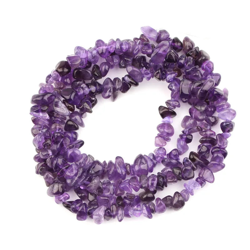 Natural AA Amethyst Tumbled Chip Crushed Crystal Quartz Irregular Shaped Loose Gemstone Beads for Jewelry Making