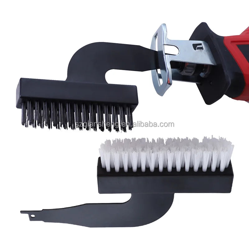 Electric Steel Wire Nylon Brush Cleaning Kit Rust Removal Grinding Tool Sabre Saw Reciprocating Saw Universal Brush Head