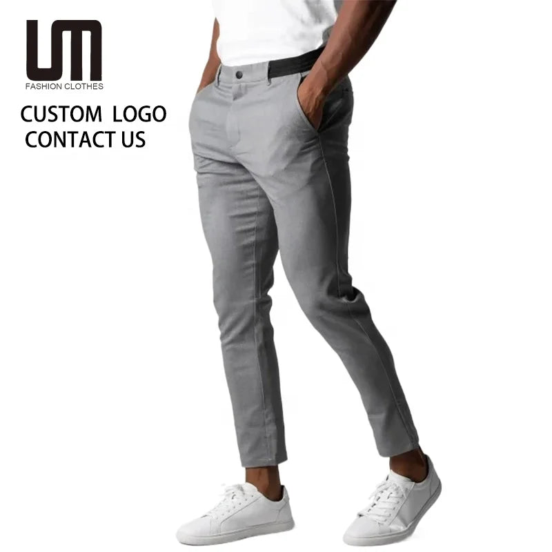 Custom New Men Casual Pants - Japanese Style Business Cotton Trousers Breathable Loose Fit Office Fashion Trousers Wholesale