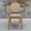 Wholesale Gold Frame Stackable Banquet Chair Padded Fabric for Hotel Party Hall Hospital or Home Office