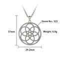 PZQ-0205 Round Iced Out Large 14k Gold Plated Silver and Gold Round Blank Sublimation Pendants