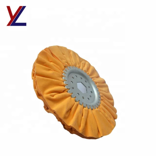 Yi-Liang Factory Outlet Blasting Media 14inch Bias Cutting Cloth Soft Material Cutlery Pleat Wheel for Final Mirror Polishing