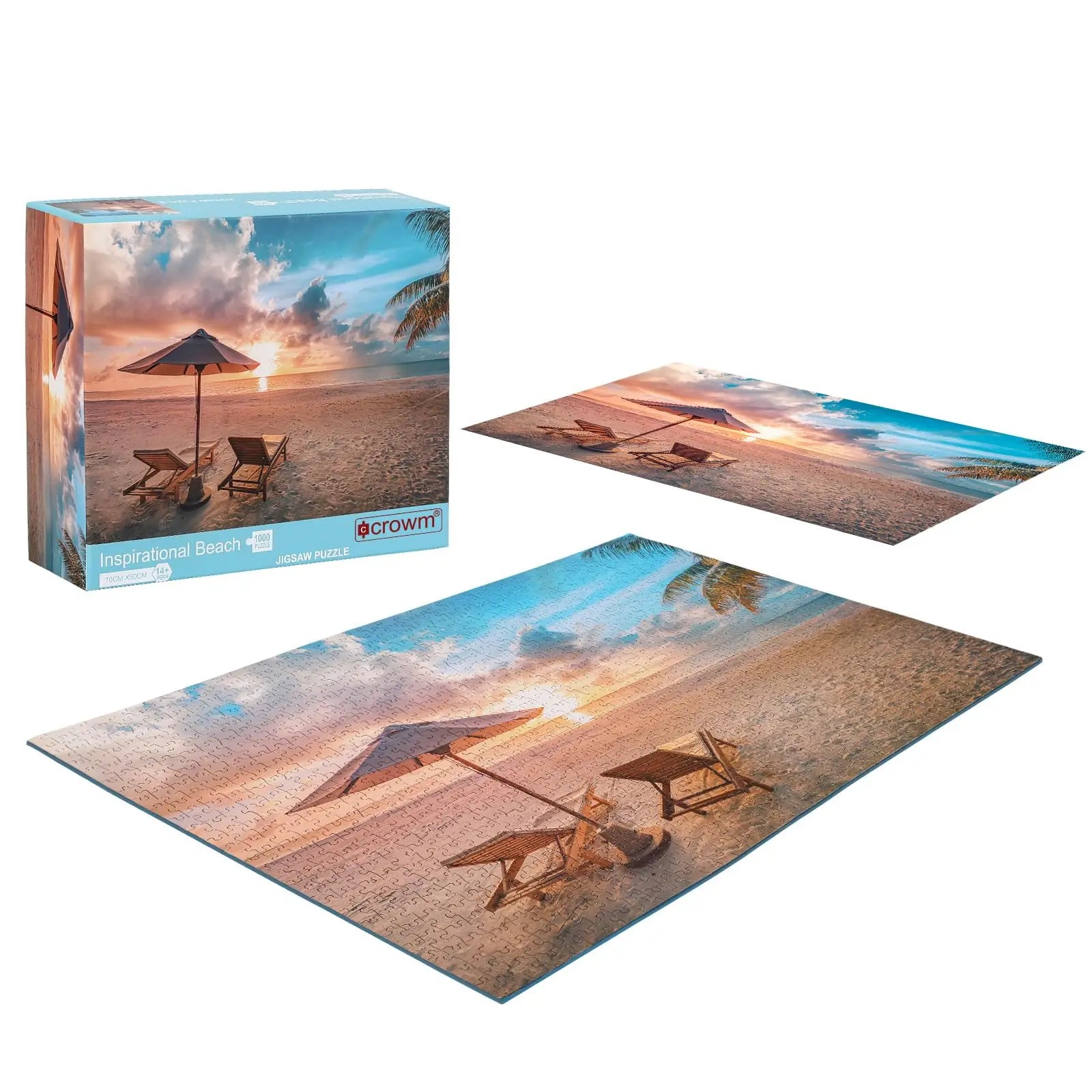 Customized 1000 Piece Puzzle for Adults Hawaii Challenging Jigsaw Puzzles Families Beautiful Beach Scenes for Game Nights