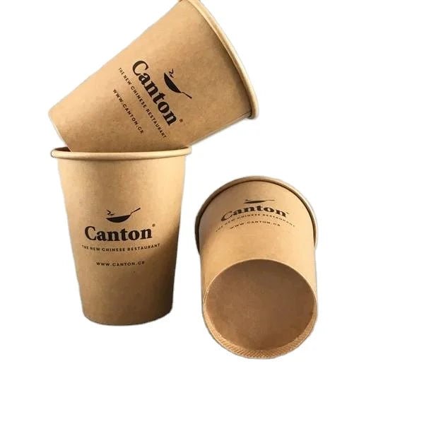 Wholesale Disposable Double Wall Craft Paper Cup Customizable Logo Print Eco-Friendly Hot Tea Coffee Whisky Energy Drinks