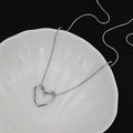 Factory Direct Hot Sale New 925 Sterling Silver Plated Necklace Jewelry Twist Love Heart Pendant Necklace