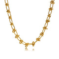 Stainless Steel Knotted Chokers Necklace Ladies Irregular Clavicle Chain Charm Engagement Gift Gold Plated Trendy