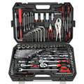 143-PC Hand Tool Sets Plastic Toolbox Car Tool Kit Ratchet Socket Wrench Set Tools