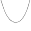 Tennis Necklace 925 Sterling Silver Necklace Round Cut 5A Cubic Zircon Diamond Tennis Chain for Women Men Tennis  Chain Necklace