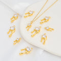 Inlaid Zircon lava Series Drop Pendant 14K Gold Plated Brass Charms Angel Tears Pendant for Jewelry Making