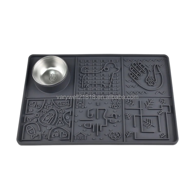 Stainless Steel Bowl Enrichment Puzzle Slow Feeder Large Dog Lick Mat for Big Dogs