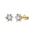 BLZE07 RINNTIN New Arrival 925 Sterling Silver Stud Earrings Hypoallergenic 8A Premium Cubic Zirconia CZ Earrings Women