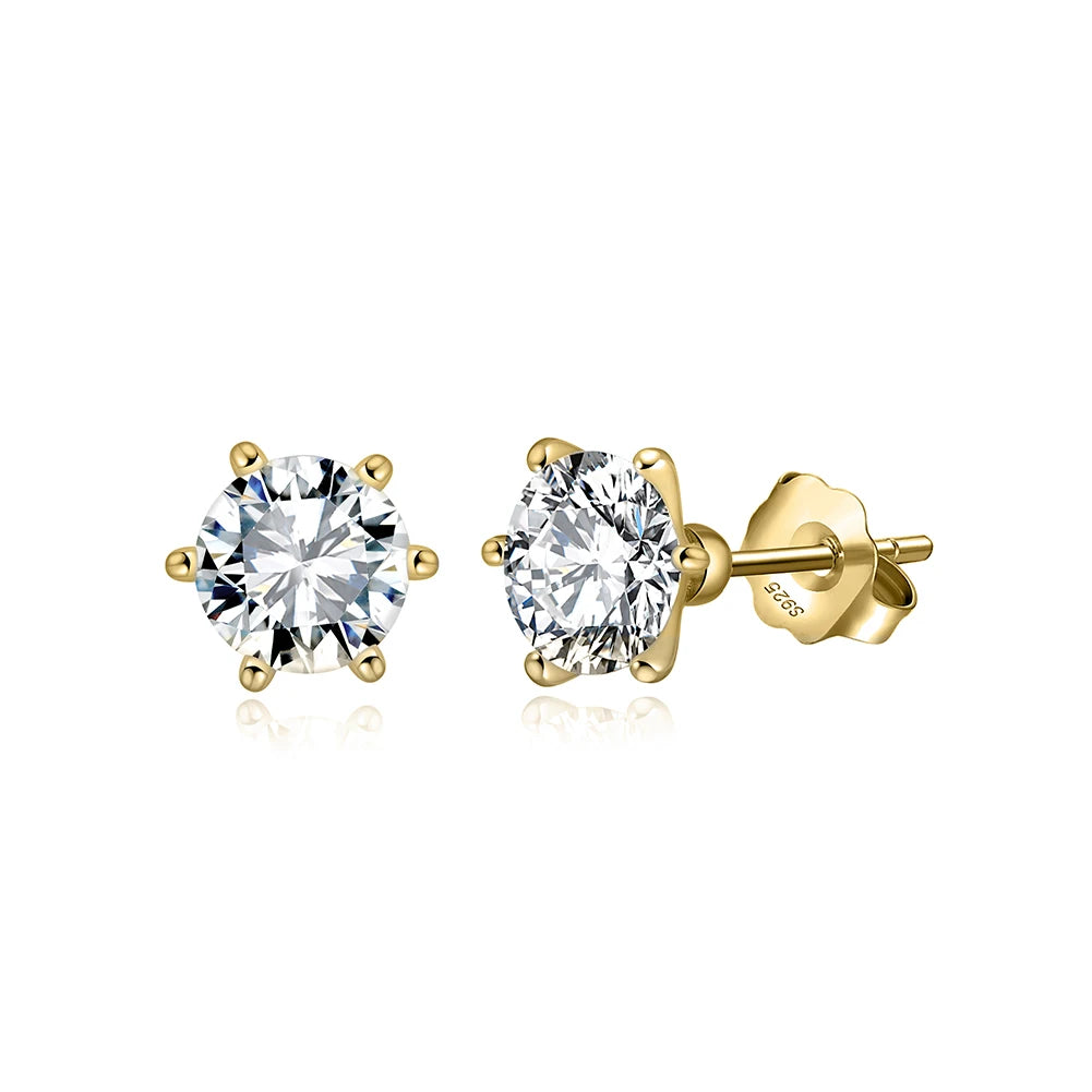 BLZE07 RINNTIN New Arrival 925 Sterling Silver Stud Earrings Hypoallergenic 8A Premium Cubic Zirconia CZ Earrings Women