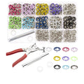 2023 New 200 Sets Metal Snap Button Kit Plier Tool with Invisible Seamless Buckle DIY Snap Tool