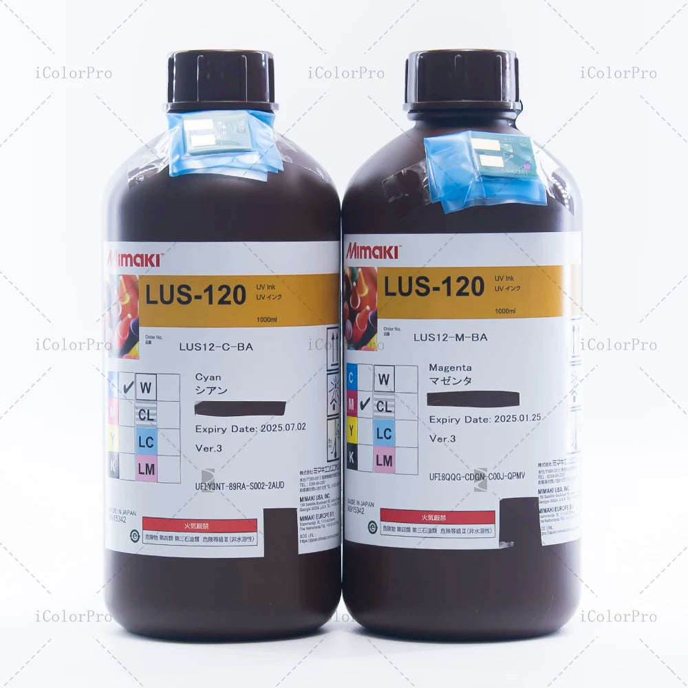 Industrial Grade MIMAKI LUS120 UV Ink for Mimaki JFX500 and DX7 Printheads for Long Lasting Results