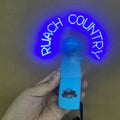 Mini Fans Promotional Gifts LED Glow Light up Message Fan Handheld Battery Powerful Fan Party Favor Christmas Gifts