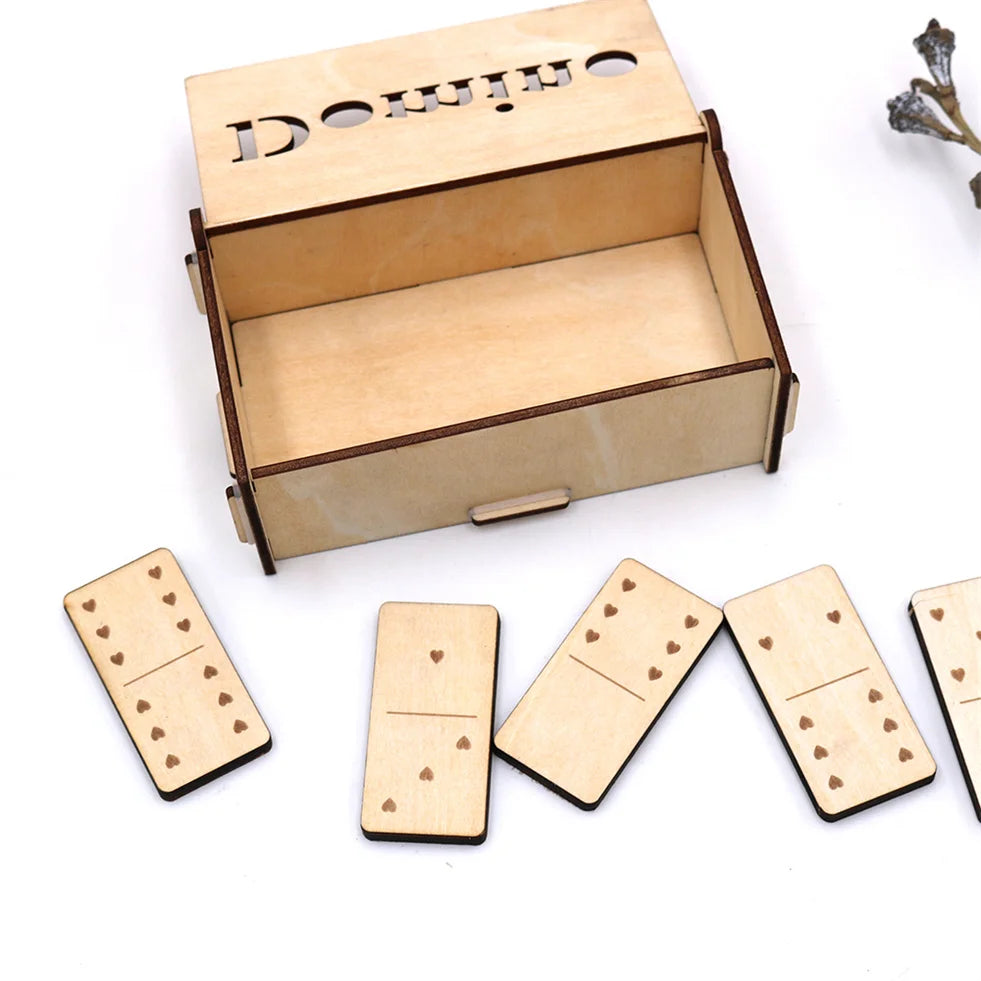 2024 New Hot-selling Wooden Domino Set Domino Game Children's Educational Toys